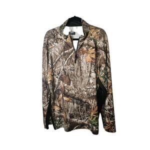 Habit REALTREE Camo Scent Factor 1/4 Zip Pullover Lightweight Size XL